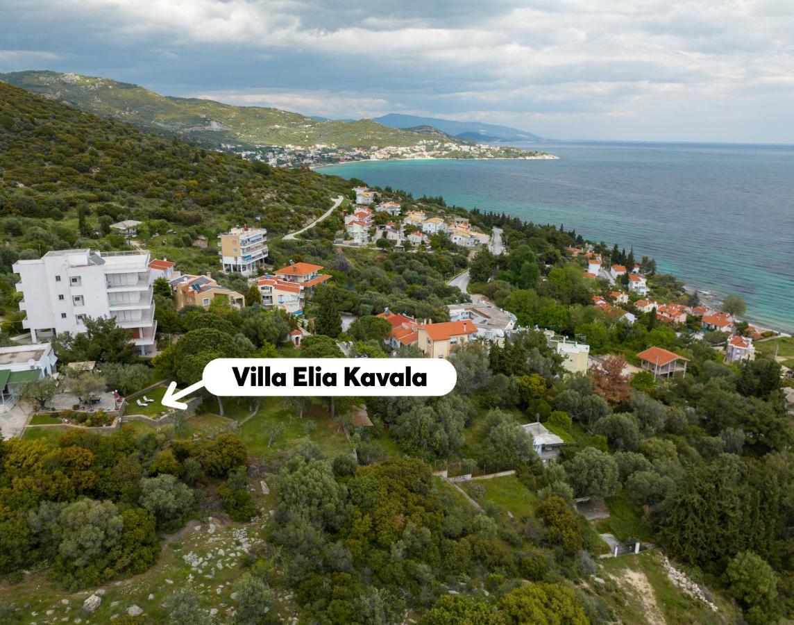 Villa Elia Kavala - Mediterranean Holiday Villa PalaiónTsiflíkion Exterior foto